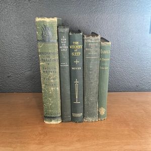 📚Green Vintage / Antique Books for Decor and Weddings